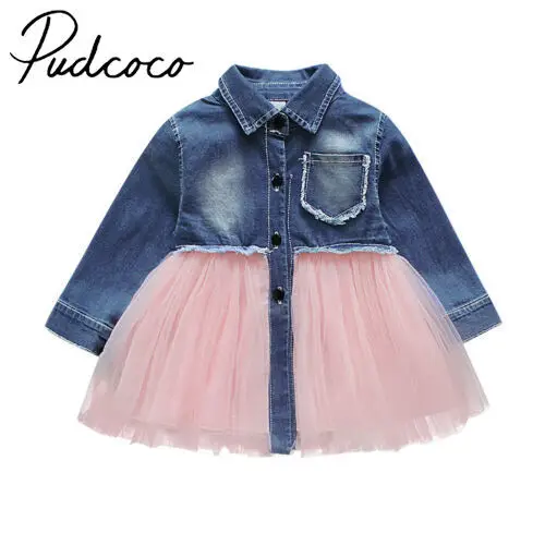 

New Princess Kids Baby Girls Tutu Dress Long Sleeve Party Pageant Dress Clothes