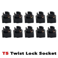 10pcs t5 twist lock socket wedge 38 auto dashboard instrument panel cluster plug for dash lights 37 74 73 car bulbs base