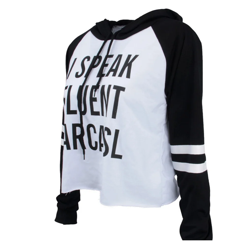 Harajuku Style Brand Fashion 2017 Autumn Long Sleeve Women Sweatshirt Letter Print Hoodies Hooded Tracksuit Jumper Pullover | Женская