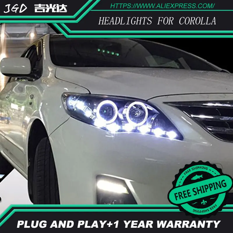 Автомобильный Стайлинг Головной фонарь для TOYOTA COROLLA 2011-2013 фары светодиодный фонарь ангельские глазки DRL Биксеноновые линзы HID
