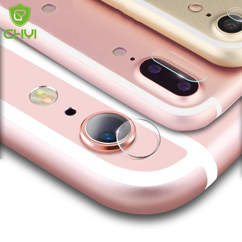 CHYI камера протектор для iphone 7 7plus 6 6s 6plus задняя линза стекло 9H закаленное защитное нано олеофобное покрытие