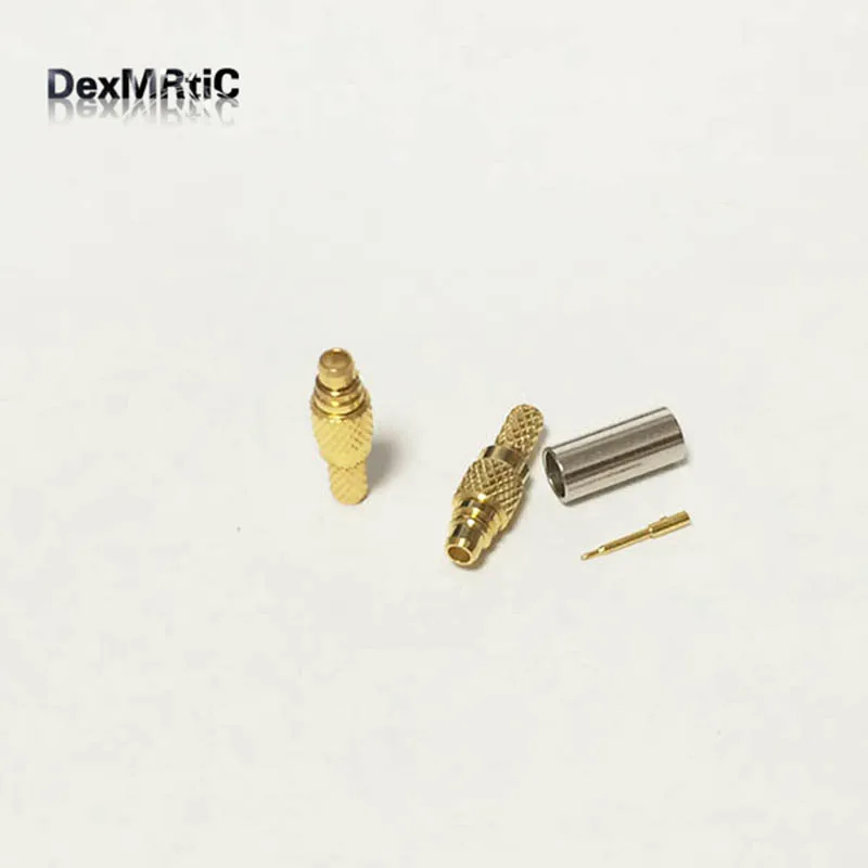 Штекер MMCX обжимный РЧ разъем для RG316 RG179 RG174 прямой позолоченный 1 шт. |