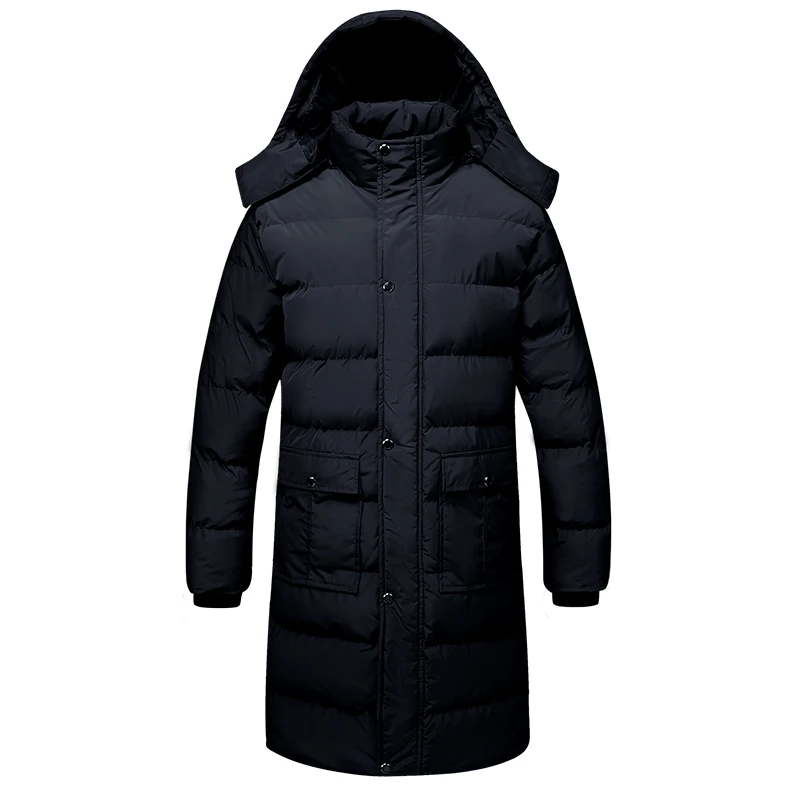 black 17777 Varsanol новые мужские парки теплые куртки для мужчин зимняя куртка длинная стильная тонкая хлопковая куртка Пальто Верхняя одежда с капюшоном Высокое качество - Цвет: black 17777