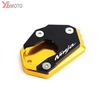 Gold Новейшая алюминиевая боковая подставка для KAWASAKI NINJA 250 300 650 1000 ER6F ER4F ZX6R ZX10R мотоциклетная пластинка Выдвижная подставка - Цвет: Gold