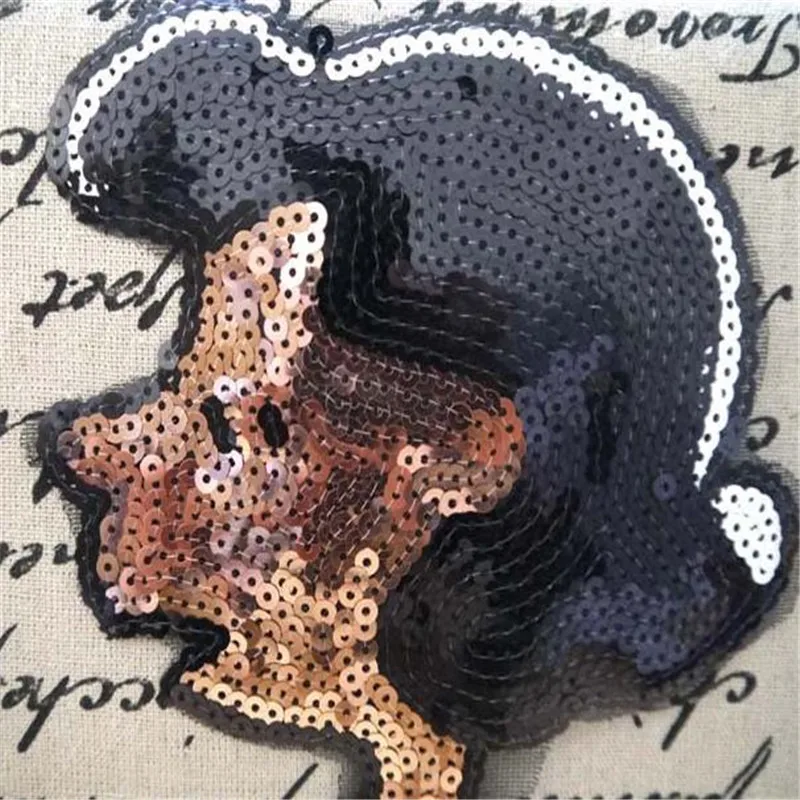 Sequins 30cm Women Logo Patch Embroidered Sticker Patches For Clothing Deal With It Clothes Fabric Badges Motif Applique | Дом и сад