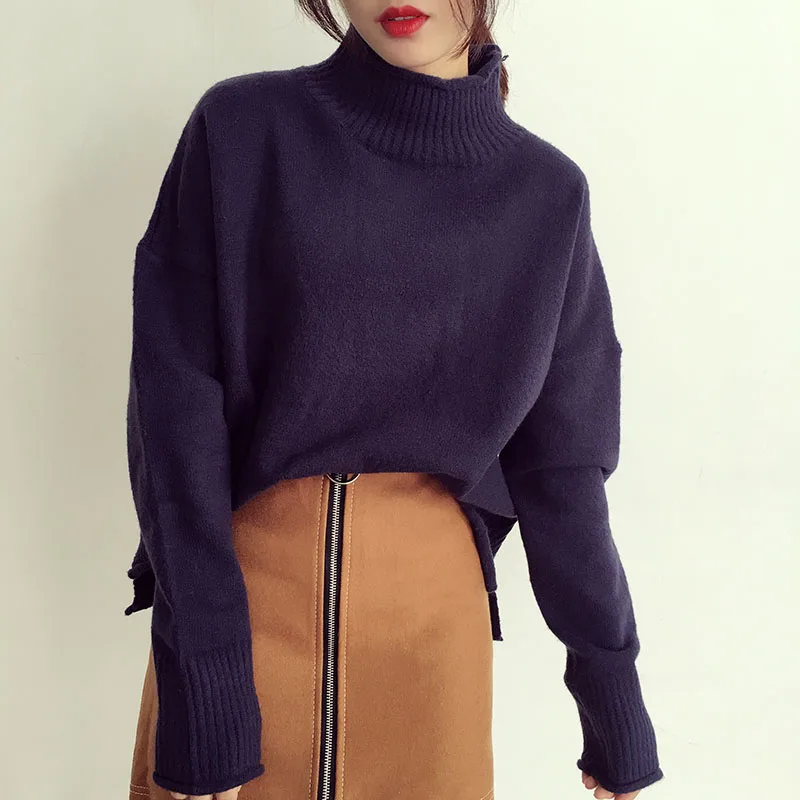 Свитеры для женщин водолазка длинный рукав стандартные пуловеры аппликации