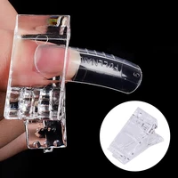 shellhard 10pcs nail tips clip plastic finger nail gel quick building nail art extension tool for clip