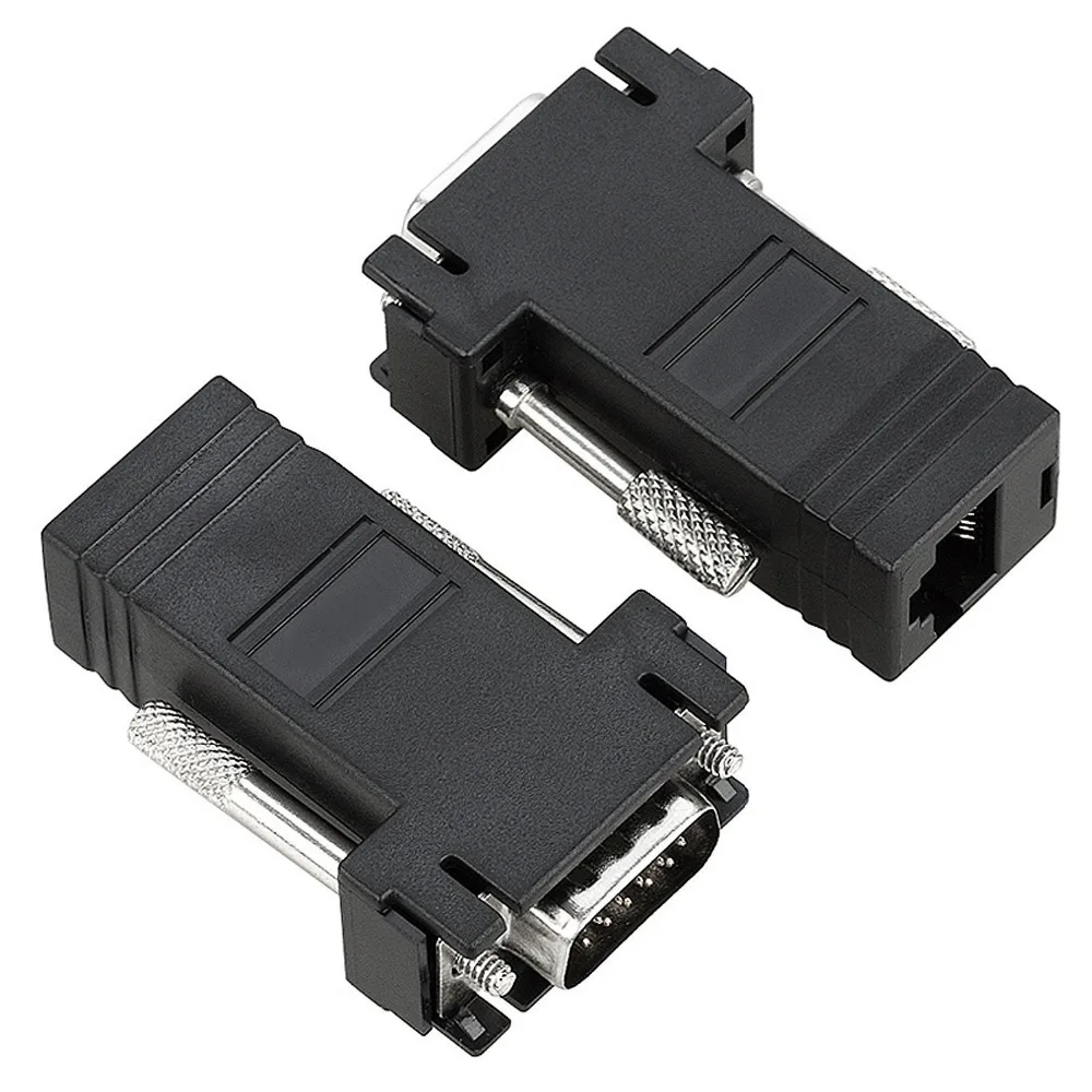 50 шт./лот CAT5 CAT6 VGA для RJ45 адаптер Мужской к локальной сети VGA кошка 5 RJ45 Ethernet адаптер удлинитель для головок оптовая продажа