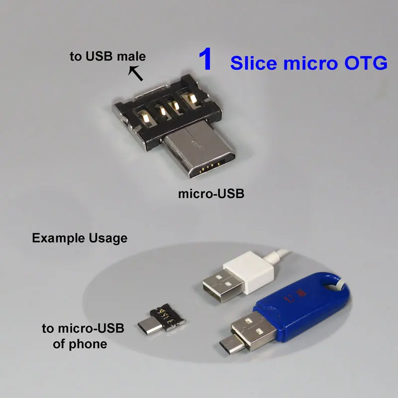 1 Slice micro OTG PCTONIC type-C USB OTG адаптер для micro-USB type-A конвертер «Мама-папа» телефон USB кабель для флеш-накопителя жесткий диск huawei - Цвет: 1 Slice micro OTG