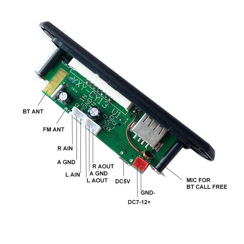 Плата модуля аудио MP3 декодера с Bluetooth 4 2 ЦАП APE WMA WAV FLA декодирование USB звук FM 3 5 мм