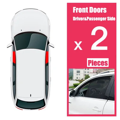 2 Front Door Visor Боковые окна магнитный солнцезащитный козырек УФ-защита Ray блокирующая сетка козырек подходит для Nissan Teana J32 2008-2012 - Цвет: 2 Front Door Visor
