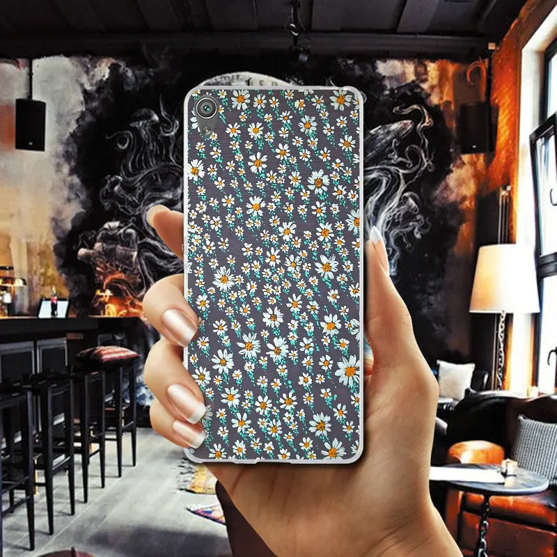 Beautiful Pink Cute Floral Silicone Soft Phone Case for Sony Xperia M2 M4 M5 E3 E5 T3 X XA1 XZ Z Z1 Z2 Z3 Z4 Z5 Compact Shell |