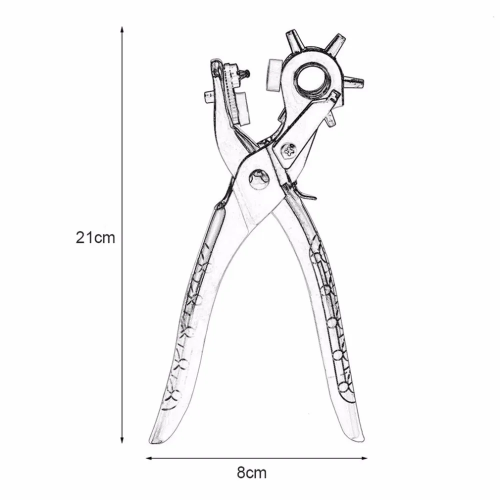 

2018 Excellent Multi-function Portable Puncher Heavy Duty Leather Hole Punch Hand Pliers Belt Holes Punches Eyelet Plier Sale