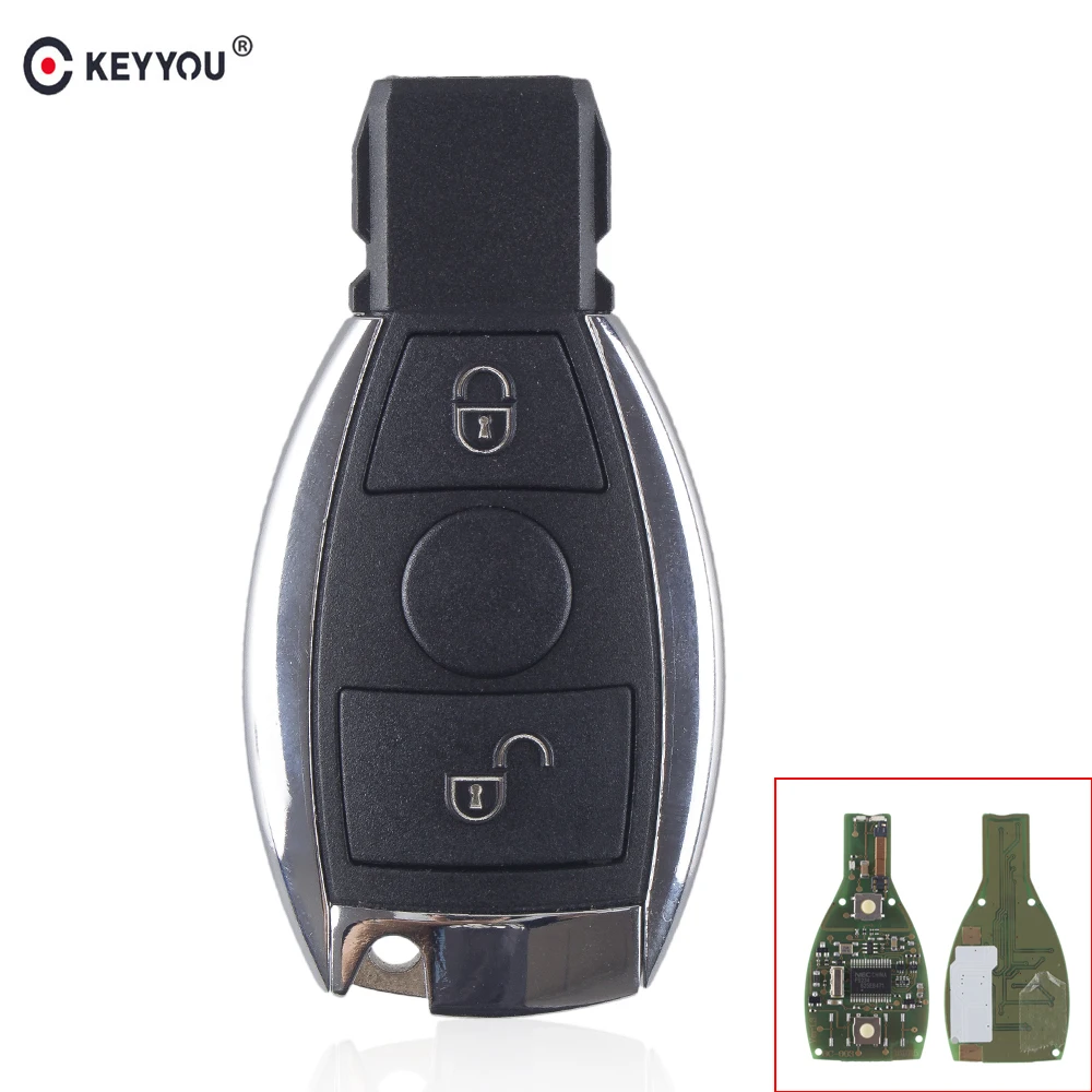 KEYYOU для Mercedes BENZ 2000 + ключ без ключа полный дистанционный Автомобильный 2 кнопок NEC &