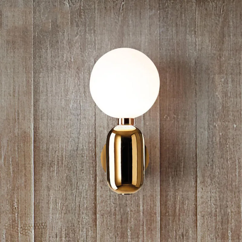 

Bedroom Bedside lamp Led wall lamp Glass pellet Simple Modern Aisle Corridor Balcony lamp Television background wall Aisle