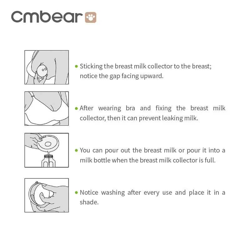 Многоразовый Cmbear портативный молокоотсос послеродовой для беременных женщин предотвращает утечку молока PP материал ручной молокоотсос