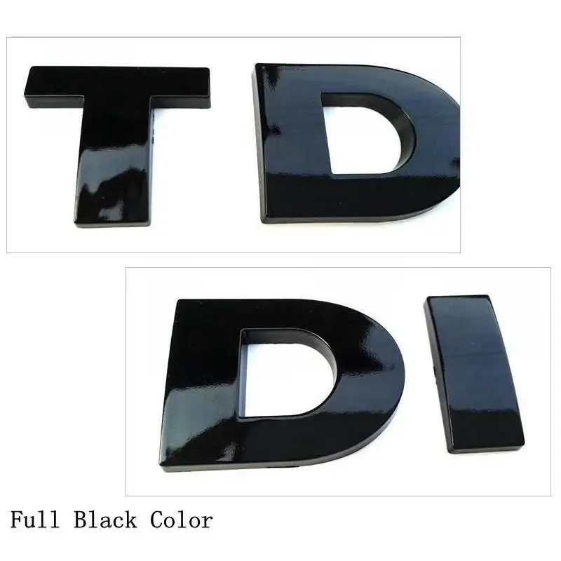 

10PCSXPlastic Glossy Black TDI Rear Back Auto Stickers Emblems Badges