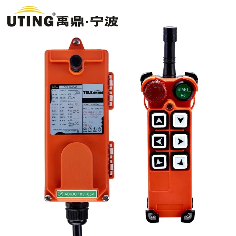 

Universal Telecontrol F21-E1 Industrial Radio Wireless Remote Control UTING AC/DC for Crane 1transmitter and 1receiver