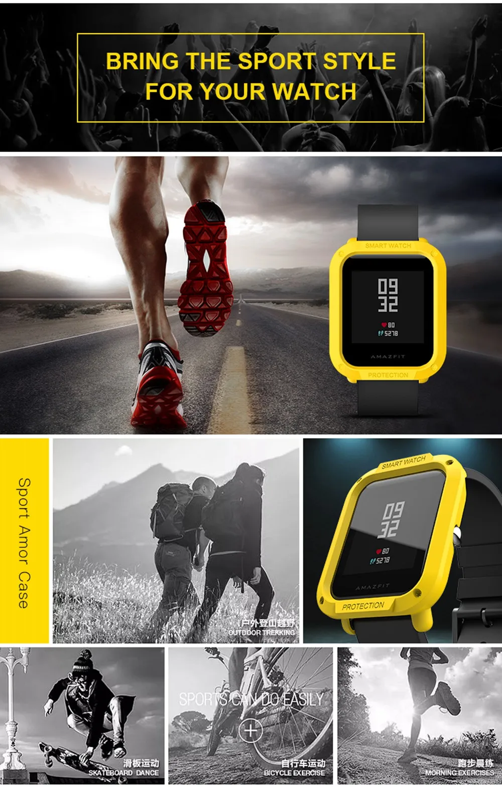 Замена Рамки Жесткий протектор Часы чехол для Huami AMAZFIT Bip молодежный Спорт Замена легкий защитный корпус чехлы