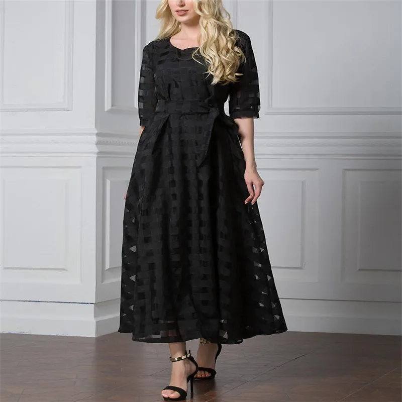 2018 Для женщин летние Винтаж платье плюс Размеры элегантные длинные Платья для