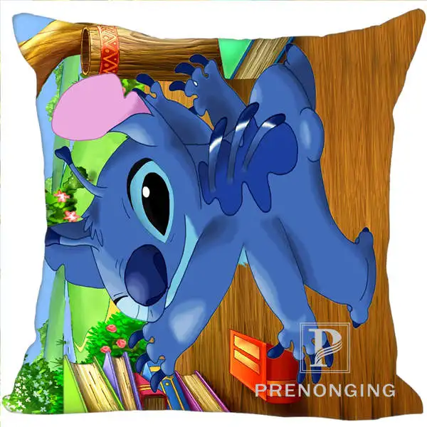 Наволочка на заказ Lilo Stitch@ 01 квадратная Подушка на молнии крышка печать 20x20 см, 35x35 см(одна сторона)#180117-139 - Цвет: Pillowcase