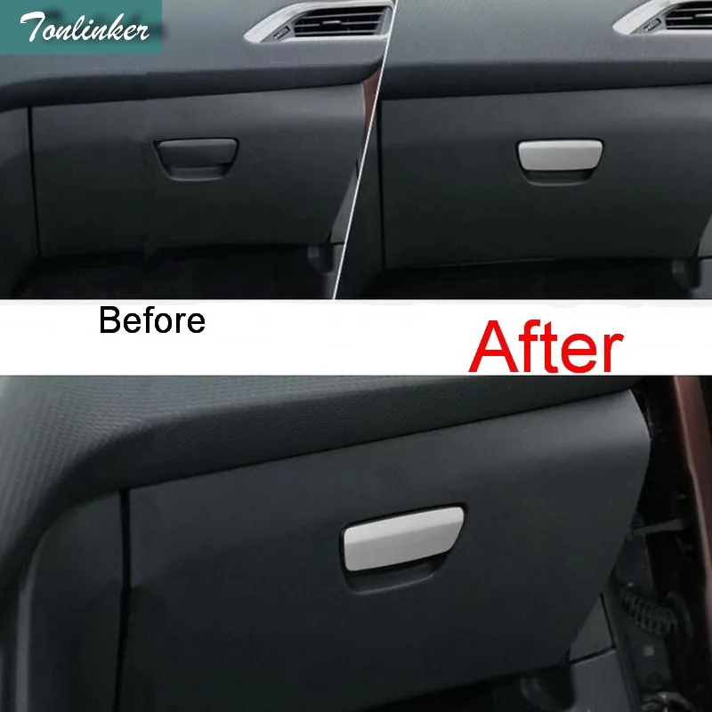Tonlinker 1 шт. DIY Автомобильный Стайлинг Нержавеющая сталь перчаточного ящика Ручка