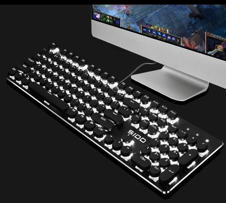 Все новые второго Genaration Flashget S100 104 ключ USB Проводная Механическая игровая/Офисная