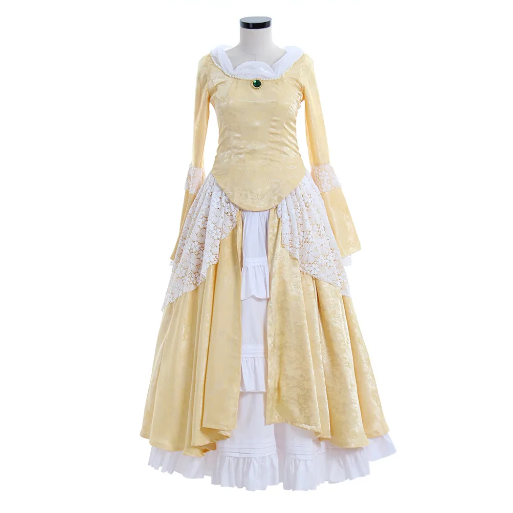 Средневековое платье для костюмированной вечеринки с длинными рукавами