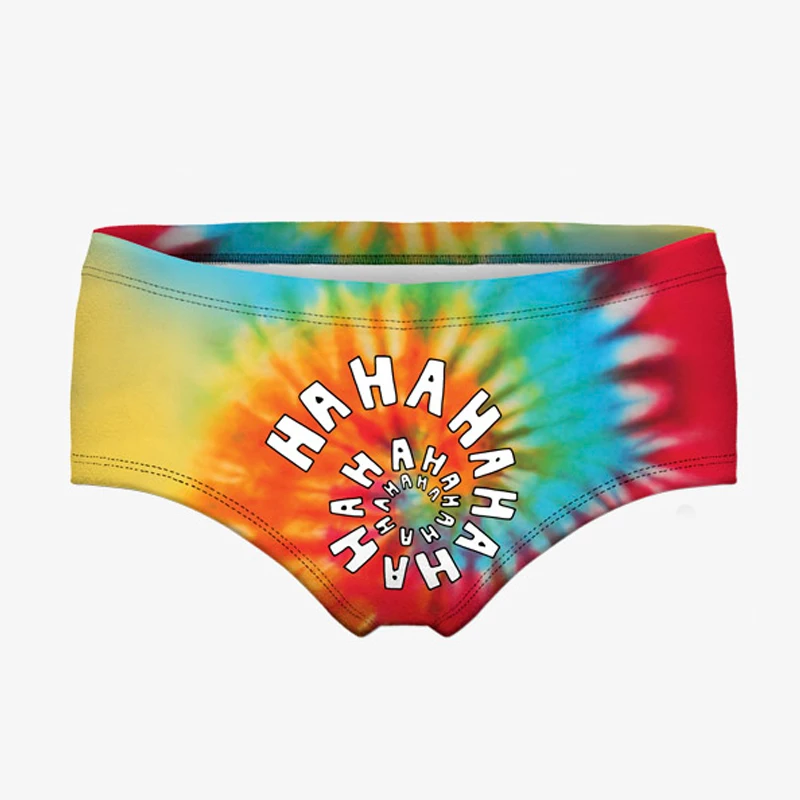 Нижнее белье для женщин с 3D принтом HAHAHA TIE DYE женское нижнее сексуальные трусы
