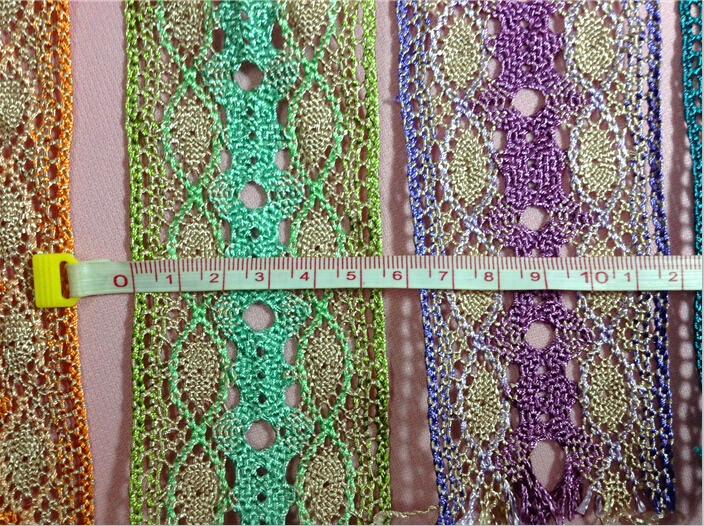 

5.5cm wide dyed yarn embroidered lace trimming,XERY-HL0509C