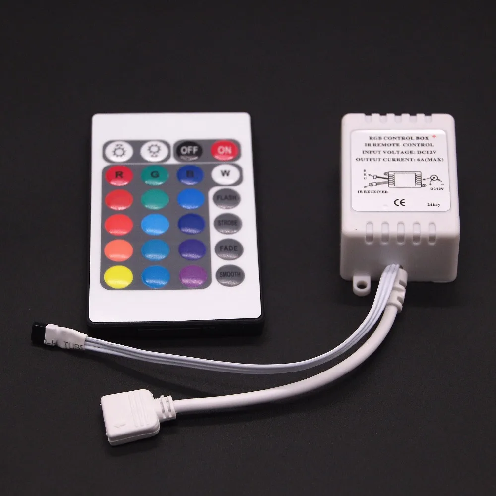 DC 12V 6A 24 клавиши ИК пульт дистанционного управления RGB светодиодный диммер для SMD