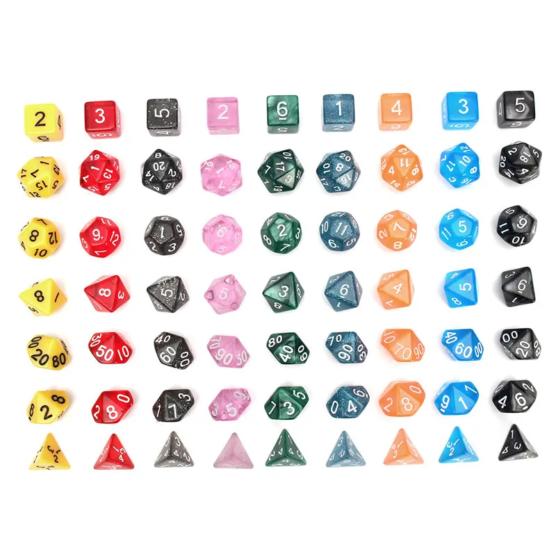 Набор из 126 многогранных кубиков + 18 мешков кубики с изображением драконов DND RPG MTG