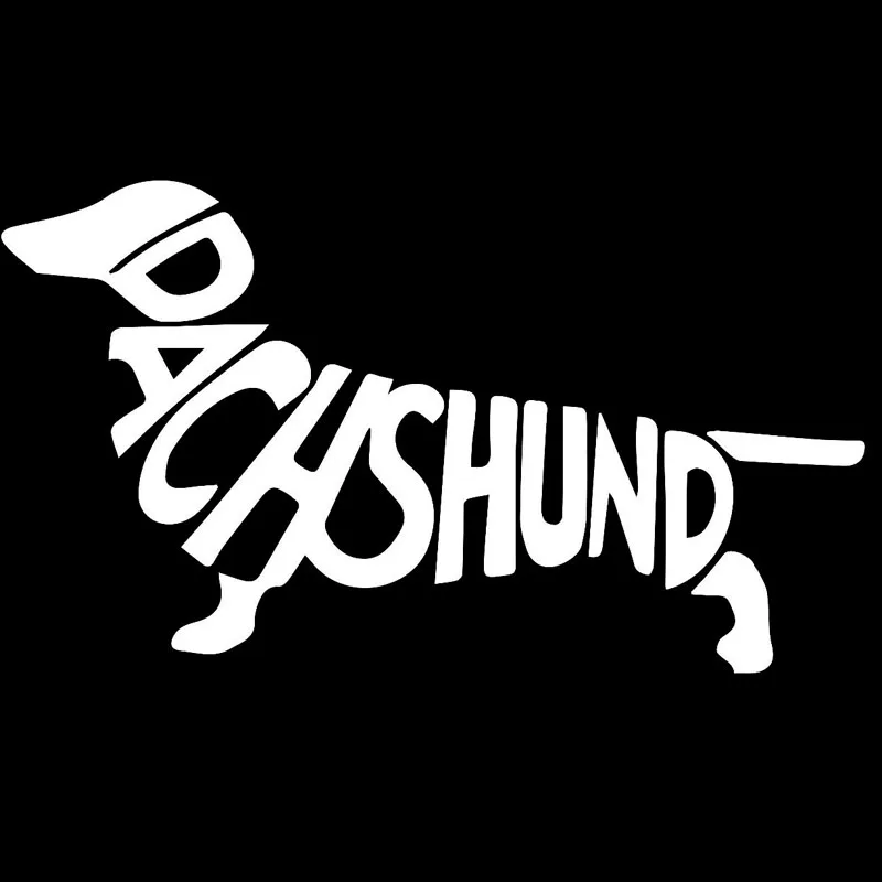 [WD049] такса буквы силуэт Забавный автомобиль-Стайлинг виниловая наклейка на