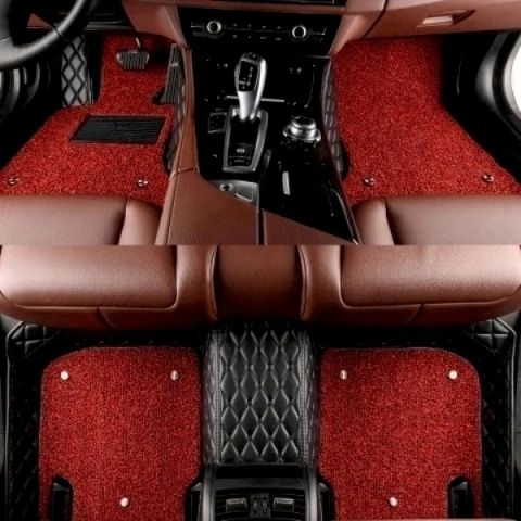 Black B Солнечный лиса этаж вкладыши для Audi A3 A4 A5 A6 Allroad A7 A8 A8L Q3 Q5 Q7 5D водонепроницаемый любую погоду ковровое покрытие 5D коврики для автомобиля - Название цвета: Black B