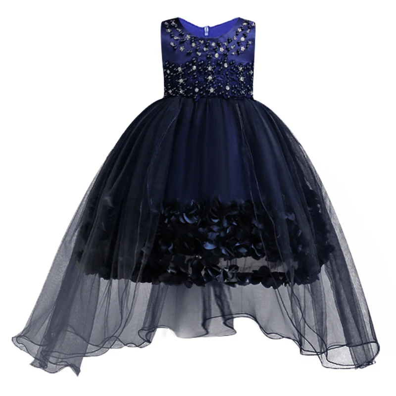 High quality Girls Dresses Princess birthday party Girl Clothes Satin pearl Flower Wedding dress Ball Gown For Baby | Детская одежда и
