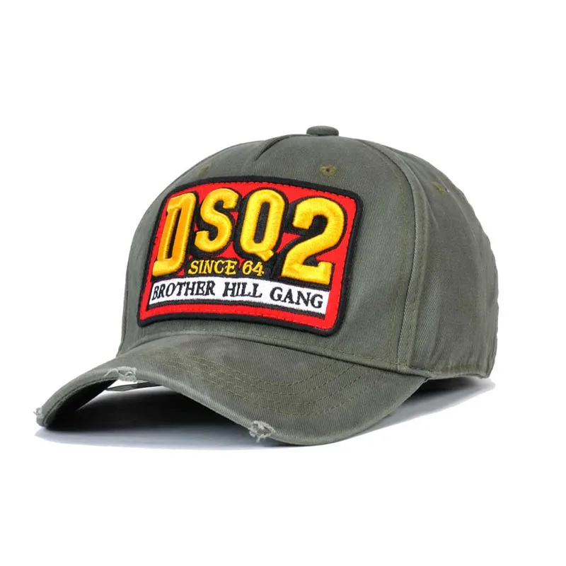 Армейский зеленый DSQICOND2 бренд DSQ бейсболка для мужчин женщин икона Snapback шляпа вышивка хлопок Письмо кепки папа кепки DSQ2 кости Garros - Цвет: Армейский зеленый
