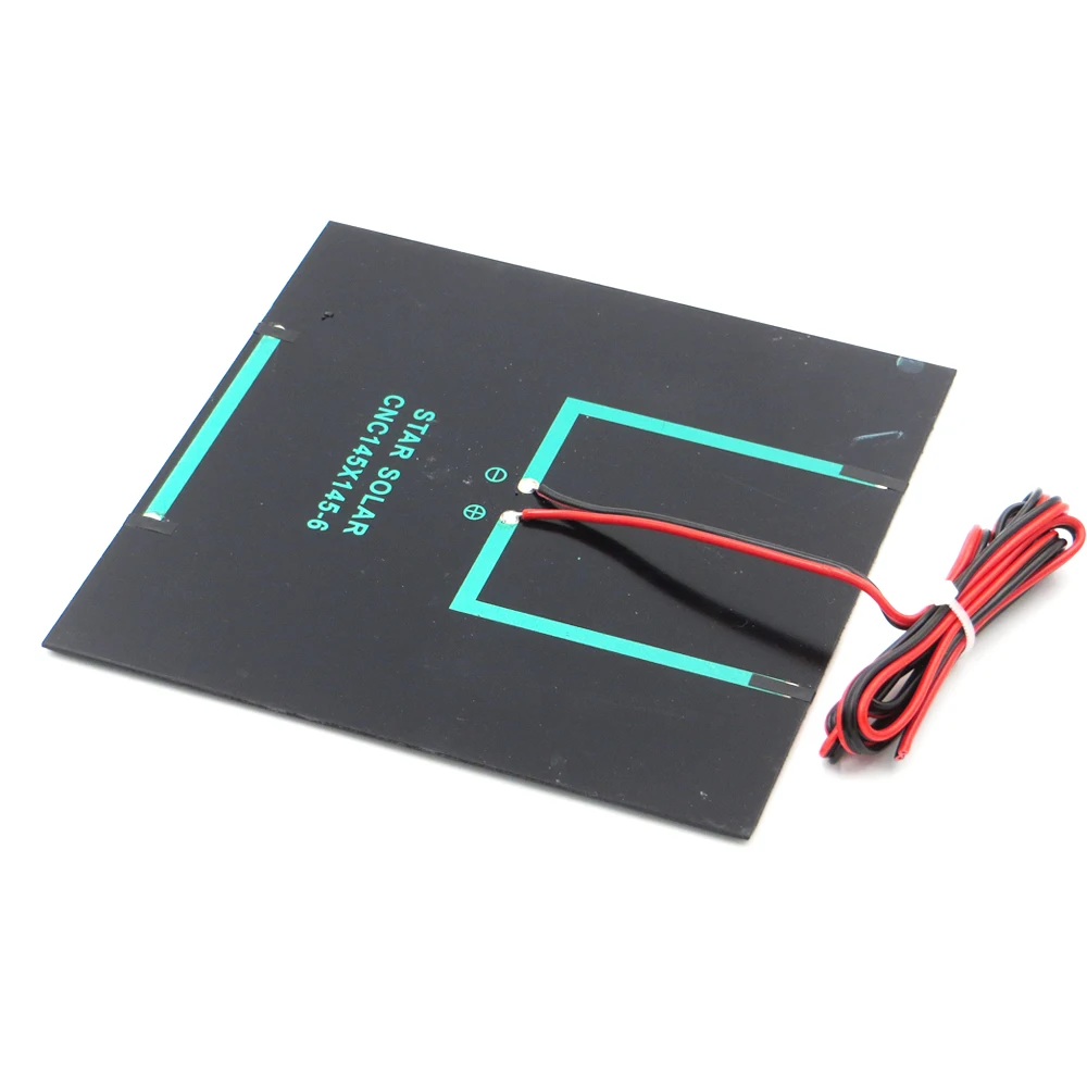 6V 3Watt with 100cm extend cable Solar Panel Polycrystalline Silicon DIY Battery Charger Module Mini Cell wire toy | Строительство и
