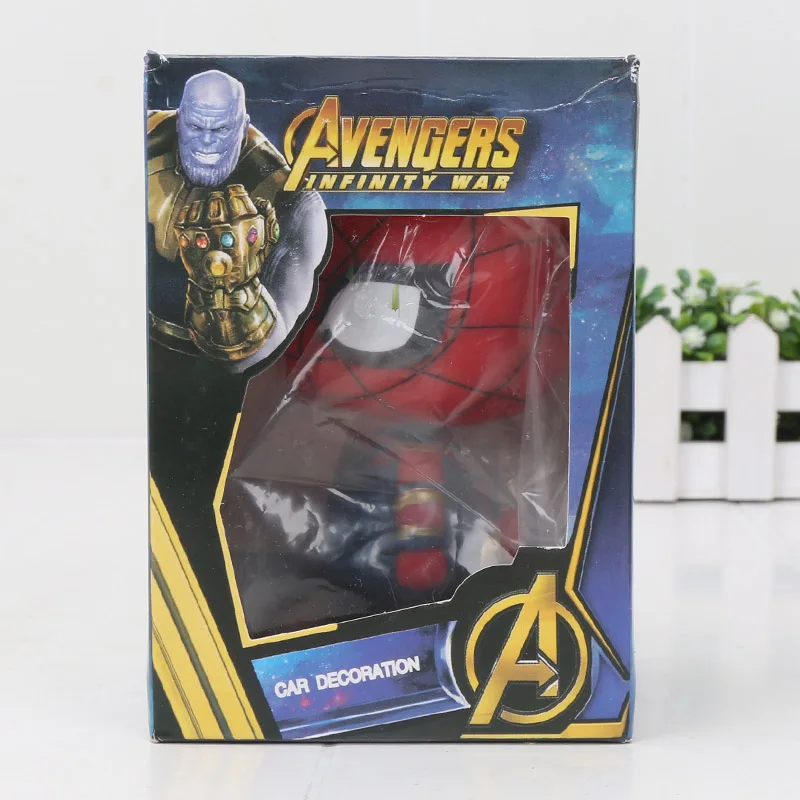 new spiderman box Фигурка с качающейся головой игрушка Dragon Ball Z Сон Гоку криллин Супер Марио Мстители супер герой Кошмар перед Рождеством Джек игрушки - Цвет: new spiderman box