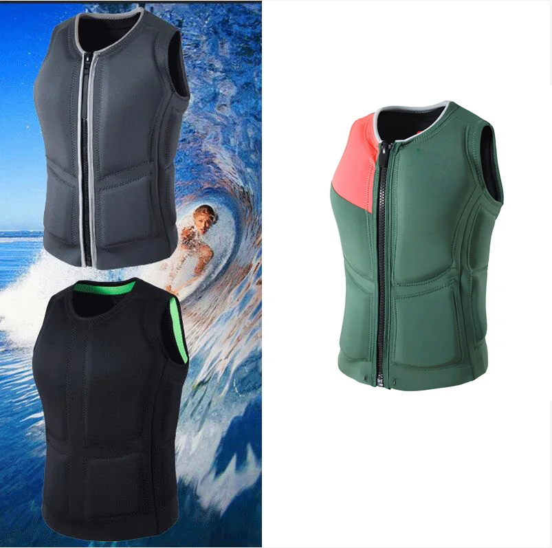 

surfing kayak life vest high visibility jacket adult snorkeling vest skiing equipment men xxxl