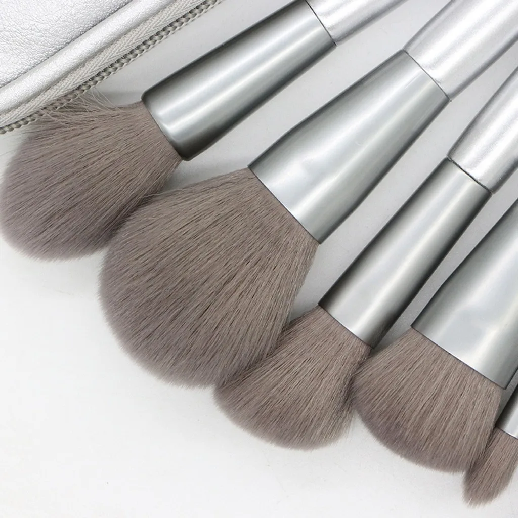 10 шт. элегантная Серебряная Микрокристаллическая румяна кисть для теней век и