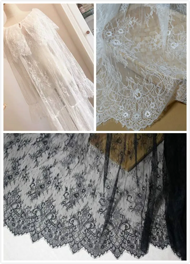 Кружево Шантильи 3 м/лот традиционное свадебное кружево цвет слоновой кости