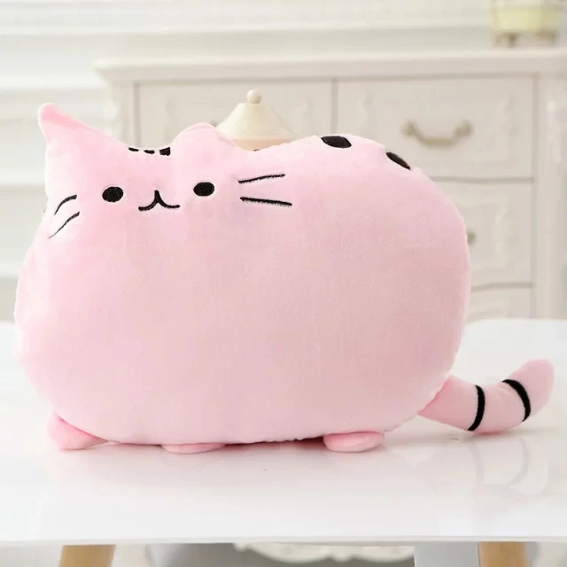 pink Kawaii подушка для кошки с полипропиленовым хлопком внутри бисквиты детские игрушки кукла плюшевые детские игрушки большая наволочка Peluche подарок для друзей детей - Цвет: pink