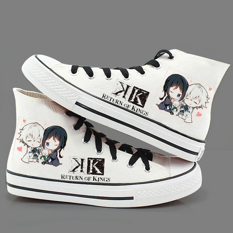 

High-Q Unisex Japan Anime K Canvas Shoes plimsolls Cos K Isana Yashiro Yatogami Kuroh Ameno Miyabi Casual Daily rope soled shoe