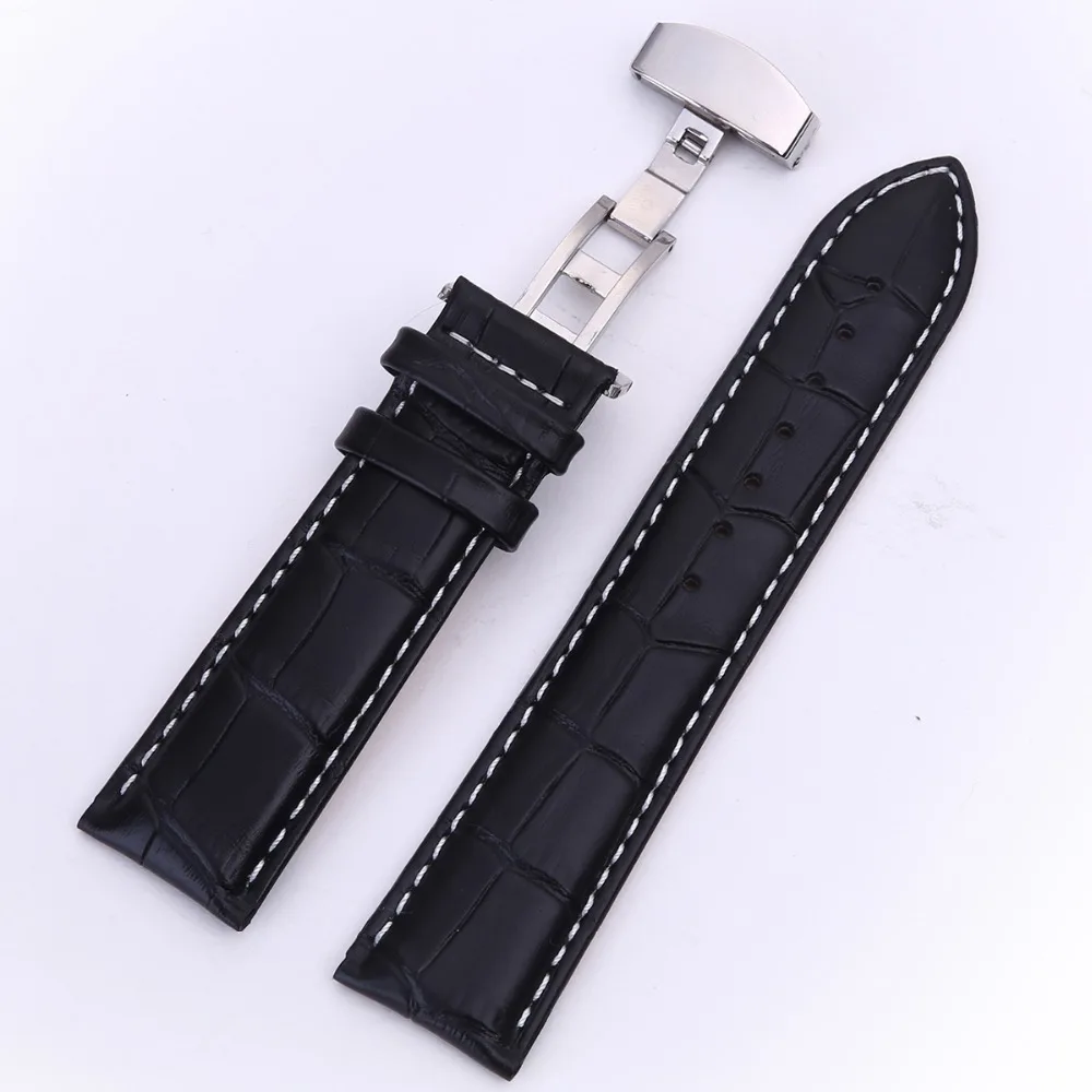 Ремешок из телячьей кожи для часов 18/20/22/24 мм|bracelet watchbands|watchband 18mmfolding clasp |