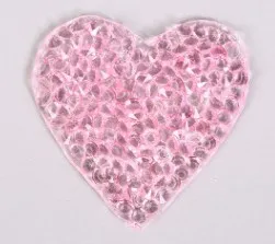 pink 5 шт. патч в виде сердца из страз железа на патч для одежды Diy кристаллы Камни значок аппликация для одежды мешок брюки обувь - Цвет: pink