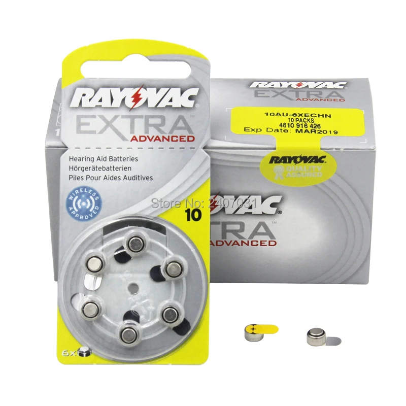 Новая упаковка 10 карт(60 шт) Rayovac высокая производительность 10/A10/PR70 1,45 в слуховые аппараты цинковые воздушные аккумуляторы сделано в Великобритании