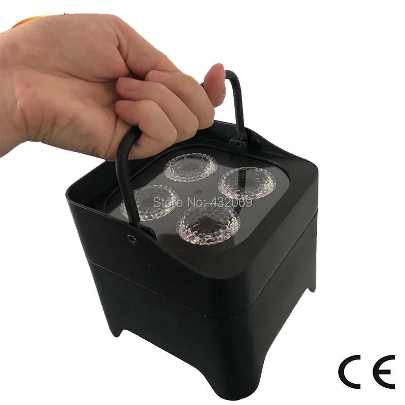 4*12 Вт RGBWA УФ Беспроводная dmx Uplighting батарея работает Wifi IRC пульт дистанционного