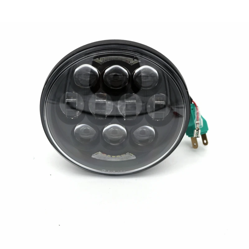 80W Black Фара мотоцикла 5 3/4 5,75 дюймов проектор фары Дневные ходовые огни для Yamaha, для кафе, для гоночного Подставка-поплавок для go для Honda мотоциклы 40 Вт 45 Вт 80 Вт - Цвет: 80W Black