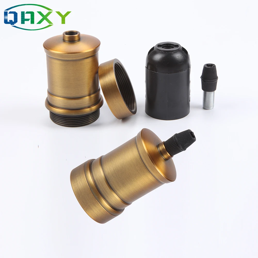 

110V-240V E27 Classic Vintage Edison Lamp Holder Lamp Socket Bulb Base Silver/Copper/Rose Gold Lamp Socket For Table Lamp[D3502]