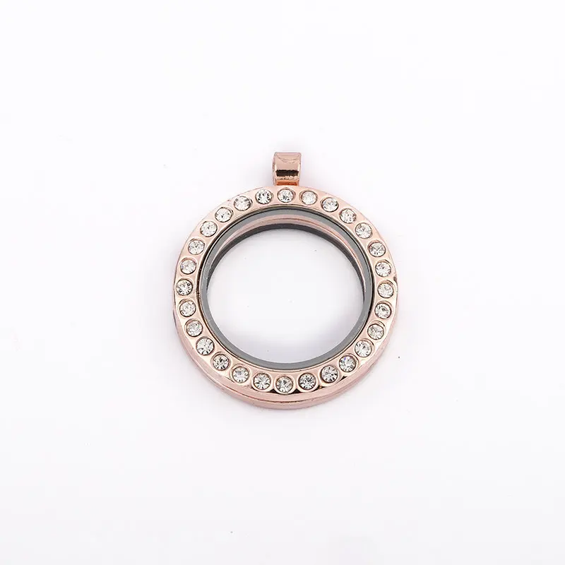big crystal 30 rose 28 стилей 30 мм Серебряный Круглый Овальный плавающий медальон с подвесками из цинкового сплава Магнитный Серебряный стеклянный круглый плавающий медальон с цепочкой - Окраска металла: big crystal 30 rose